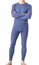 Lapasa men's cotton waffle underwear heather blue size large NIB