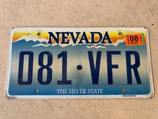NEVADA SILVER STATE LICENSE PLATE 081 VFR FREE SHIPPING Fix it Angel