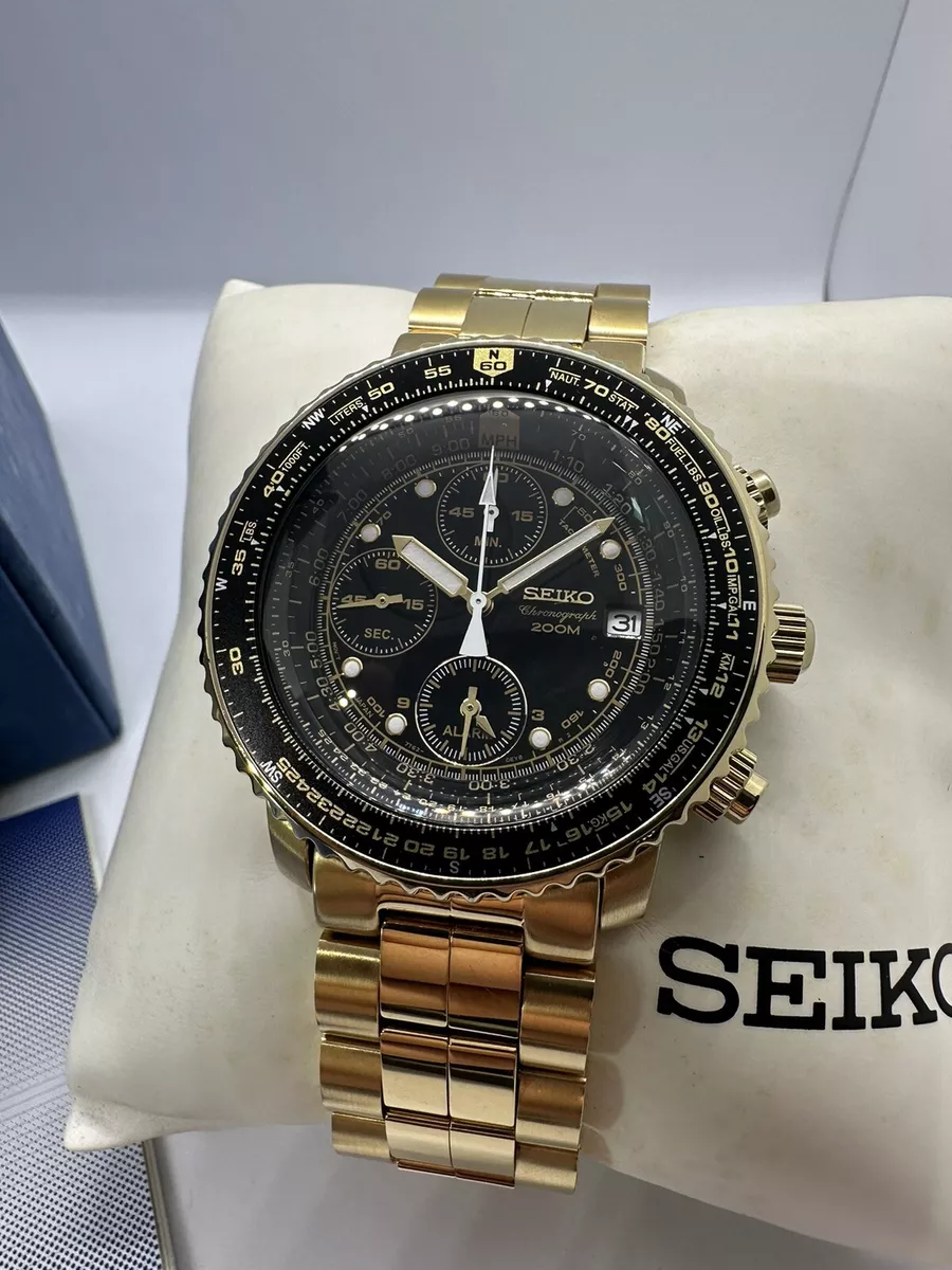 季節のおすすめ商品 良品○SEIKO 7T62-0EB0 ゴールド パイロット