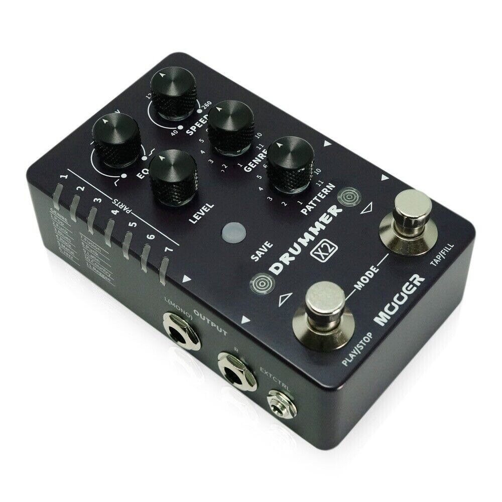 Mooer Drummer X2 Series Drum Machine Effects Pedal + Power Supply eBay