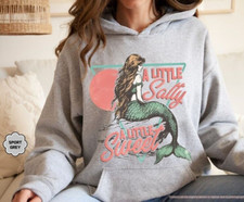 A Little Salty A Little Sweet Hoodie,Beach, Mermaid, Woman Hoodie, Summer Vibes