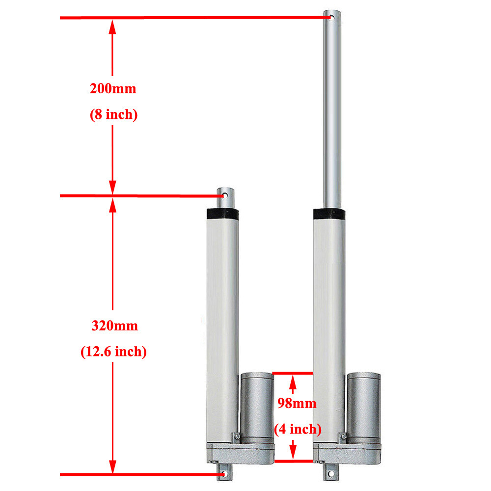 Dual Linear Actuator System Heavy Duty 1000N 12V Motor +Brackets +Controller Kit