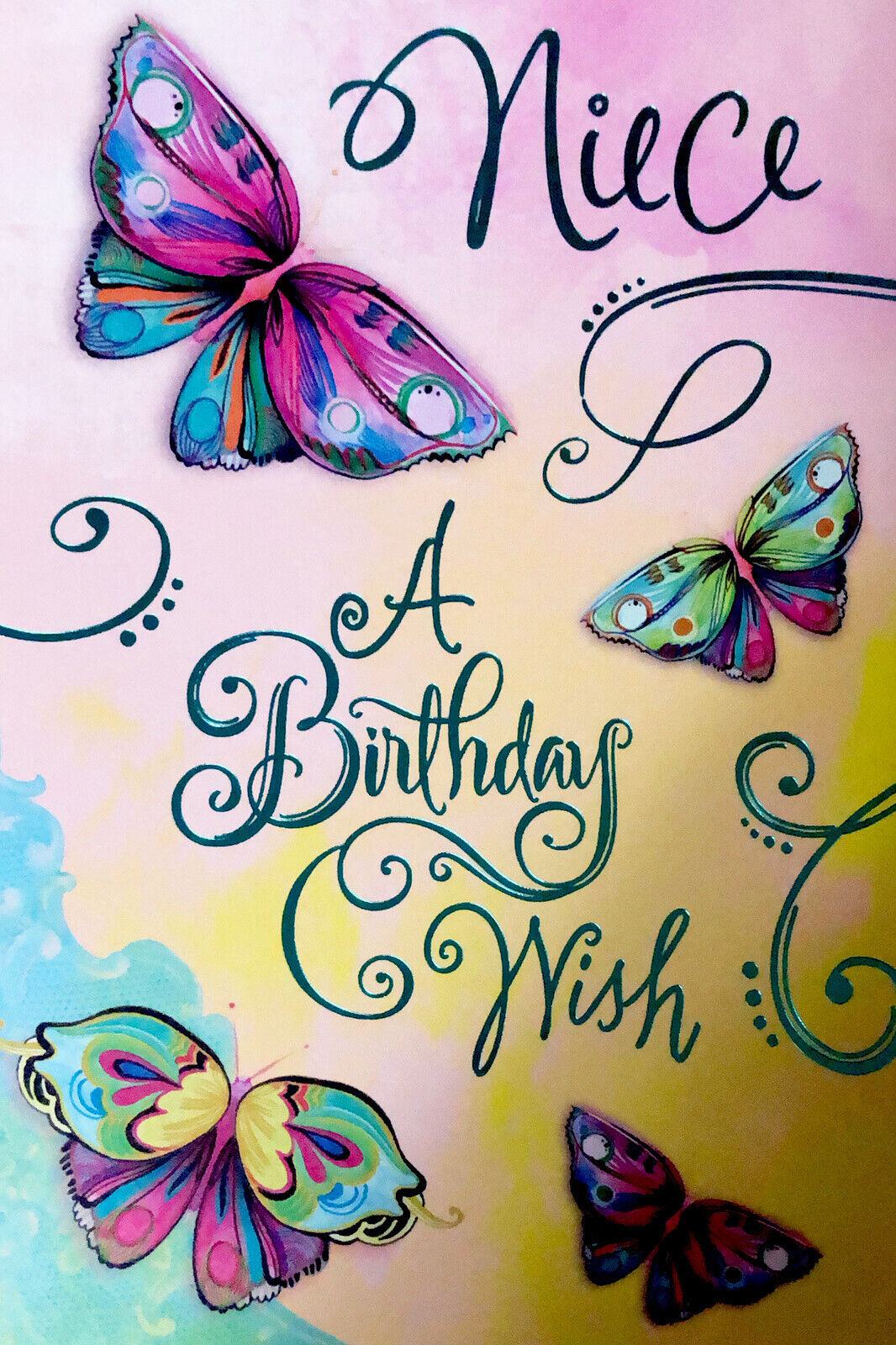 Happy Birthday Niece A Birthday Wish Butterfly Love 5”x7” Hallmark ...