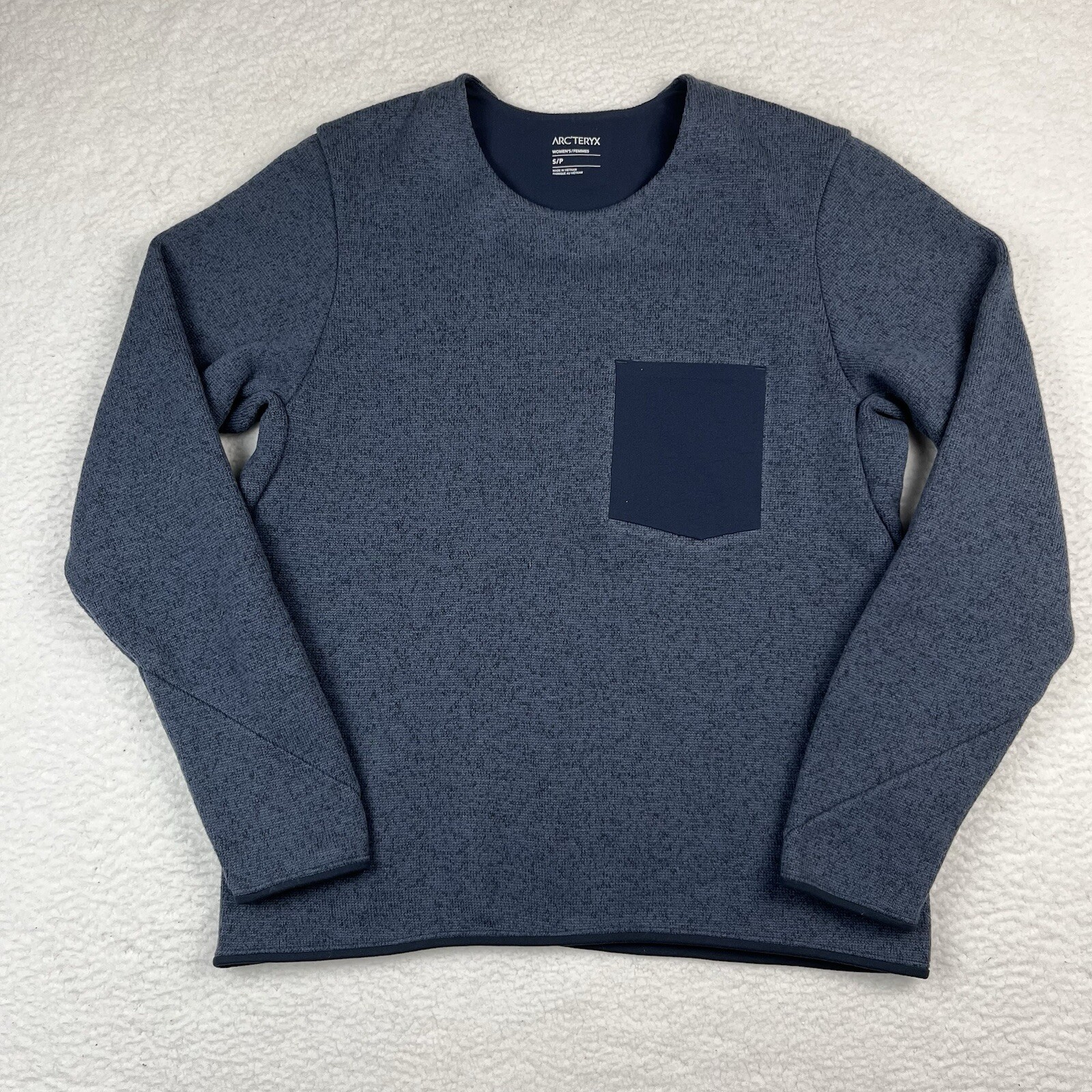 Arc'teryx Covert Sweater Women’s Small Blue Long Sleeve Round Neck Fleece