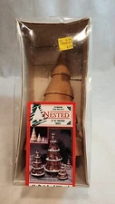 Vintage Unfinished wood wooden Christmas Pine Trees Nesting Boxes  B