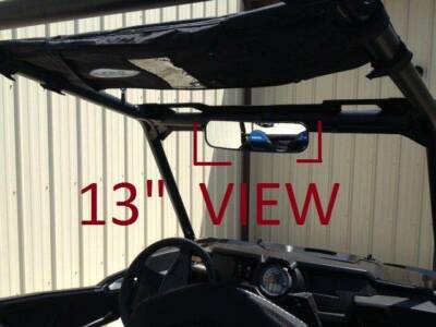 13'' Wide Panoramic Rear view Mirror for 1-3/4'' Round Cages Yamaha Rhino JD Gator