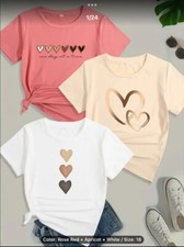 Ladies size 18 summer pack of three tops short sleeve round neck BNWT