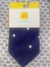 Pet Bandana - Blue Print w/Polka-Dots By Sun Squad (22” X 22”) Multipurpose