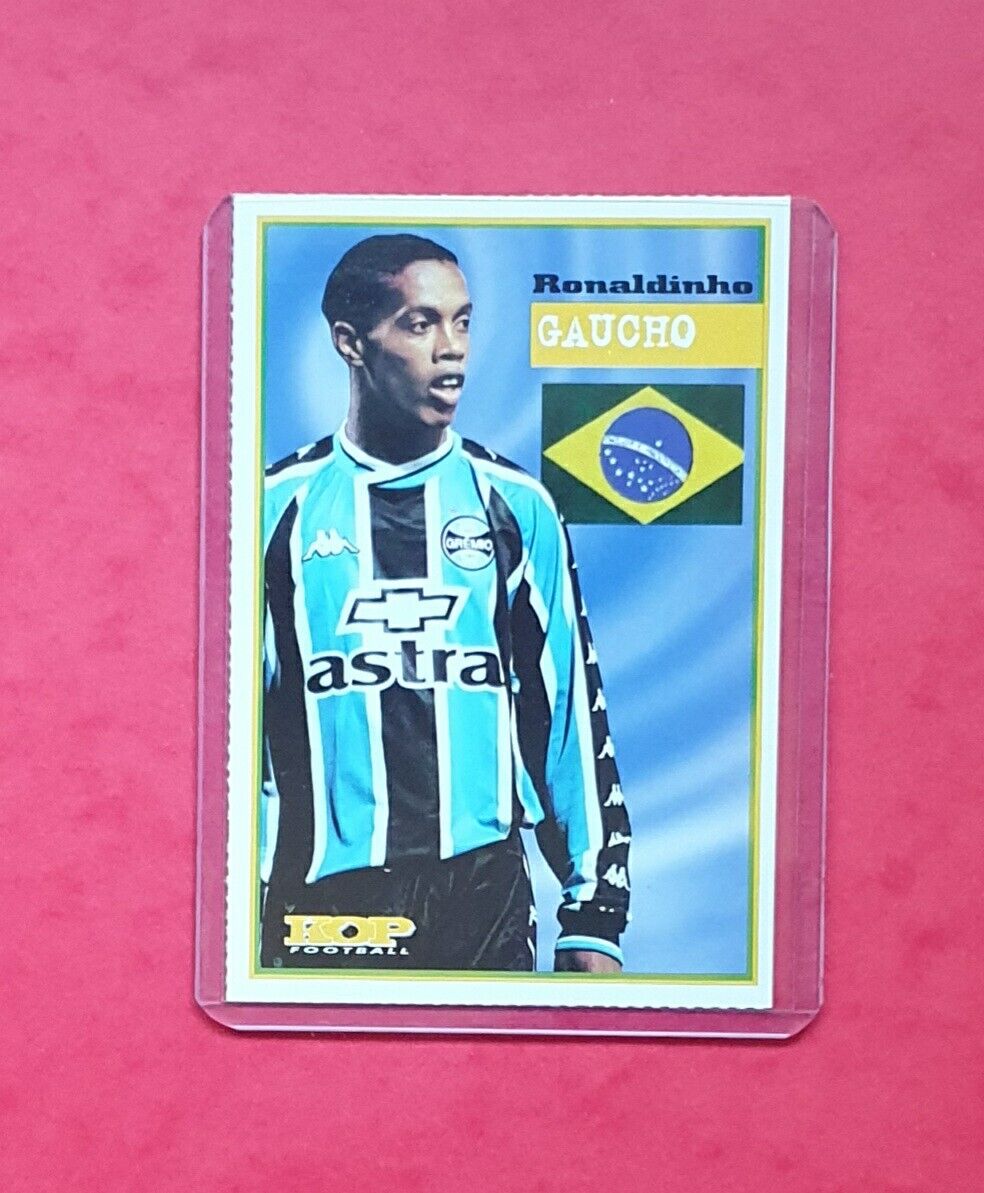 collectible card of the great soccer player RONALDINHO GAÚCHO rookie