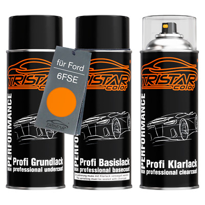 Autolack Spraydosen Set für Ford 6FSE Electric Orange Perl Orange Electric Perl
