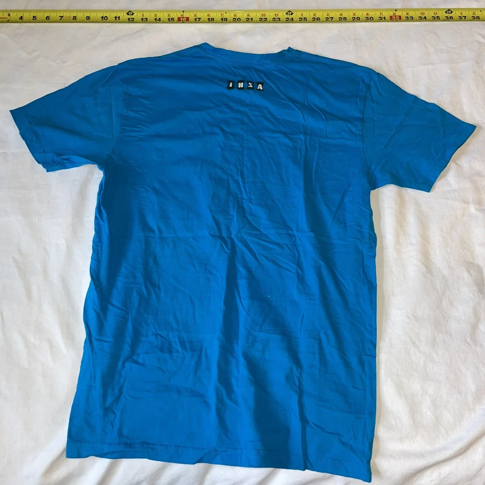 INSA Cannabis Shirt Hot Air Balloon Graphic Blue Size Large - Image 3 of 3