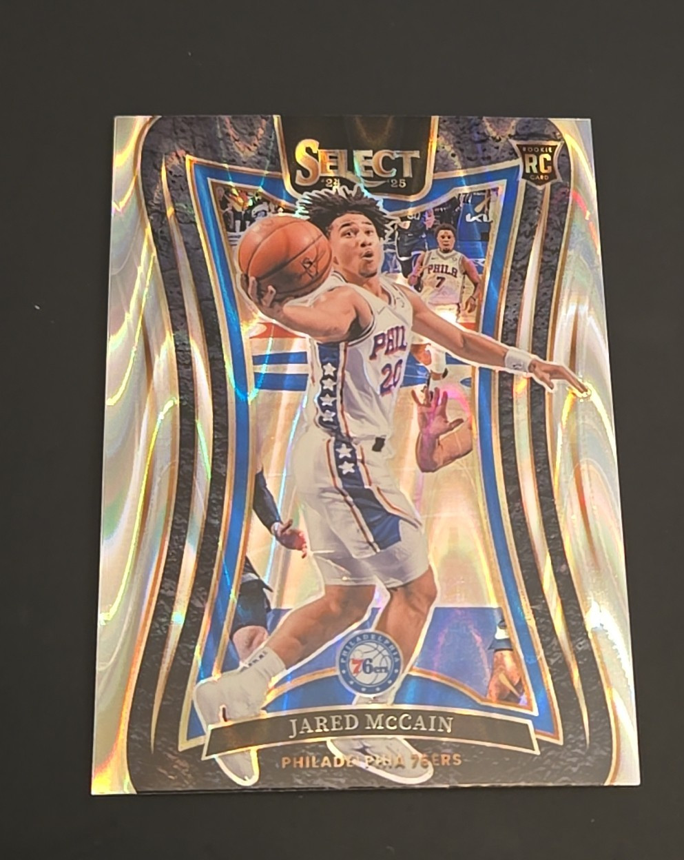 2024-25 Panini Select - Jared McCain #393 (RC) - Silver Tectonic Prizm