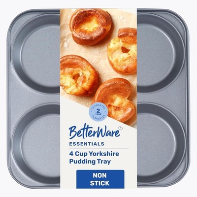 BetterWare Essentials 4 Tassen Antihaft Yorkshire Pudding Tablett