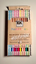 Vintage EK Success Memory Pencils Pastel Colors Set of 12 Scrapbooking,EXCELLENT