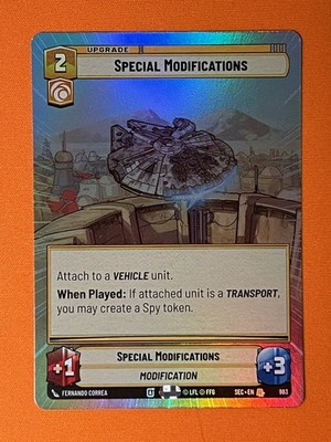 Special Modifications SEC 983 - Hyperspace FOIL Rare - Star Wars Unlimited - NM