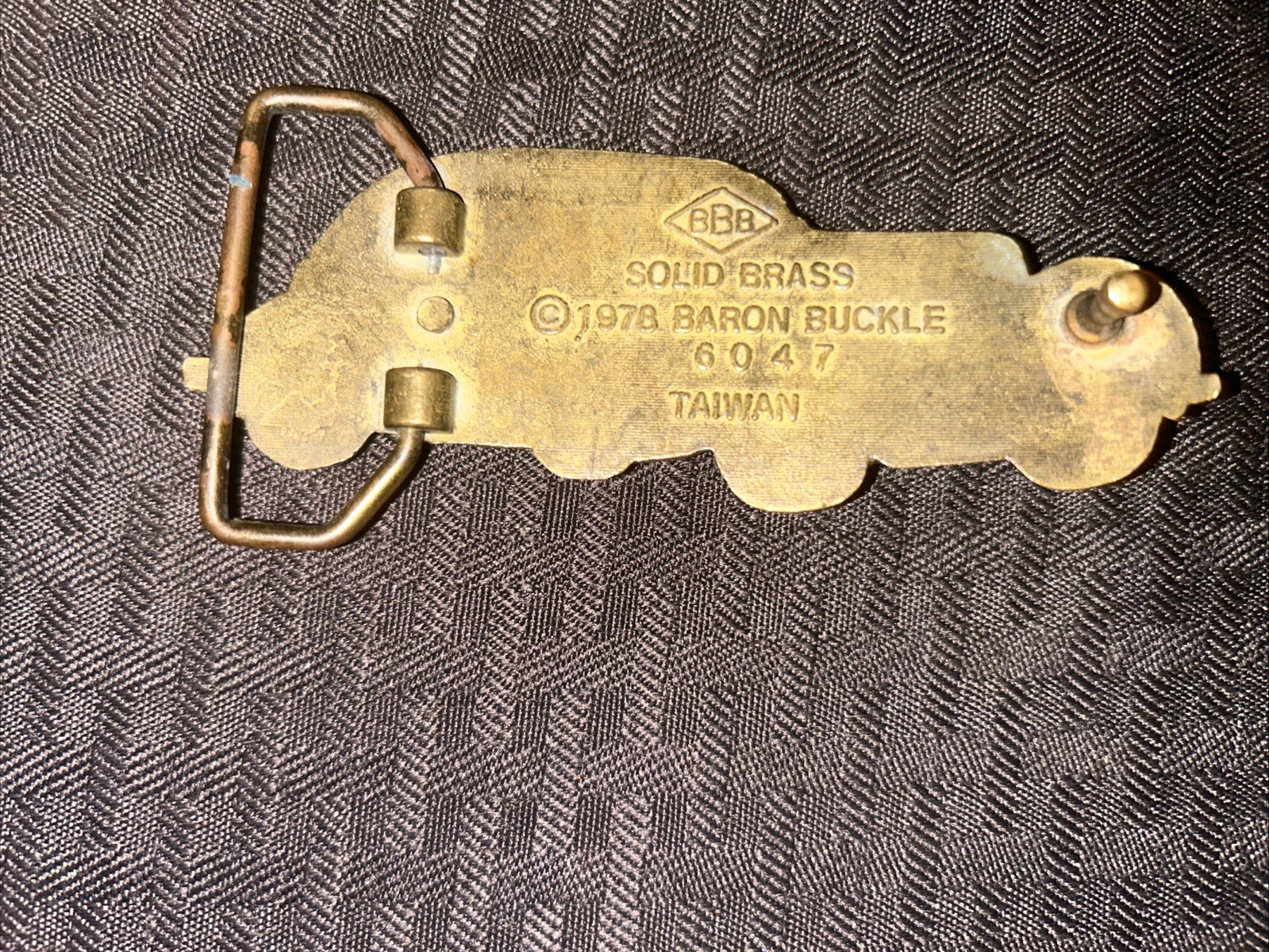 Solid Brass Baron Buckle Rare 1936 Cord Model 810… - image 4