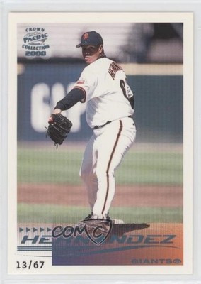 2000 Pacific Crown Collection Platinum Blue 13/67 Livan Hernandez #253 0p7e