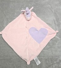 Angel Dear Lovey Unicorn Snuggly Pink  Purple Baby Toy Security Blanket 16"