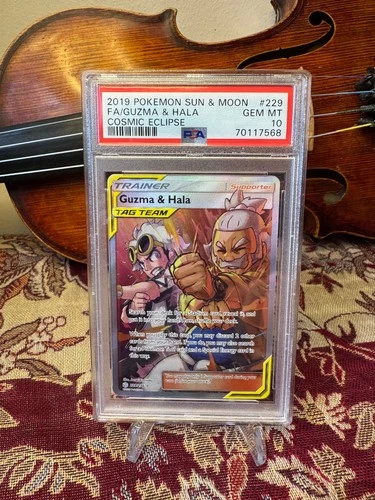 ☀️ Guzma & Hala #229 Tag Team PSA 10 GEM MINT 💎 | 2019 Pokemon Cosmic Eclipse