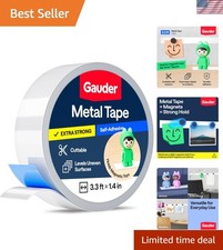 3.3 Ft Flexible Metal Strip - Self-Adhesive Ferrous Tape for Creative Projects