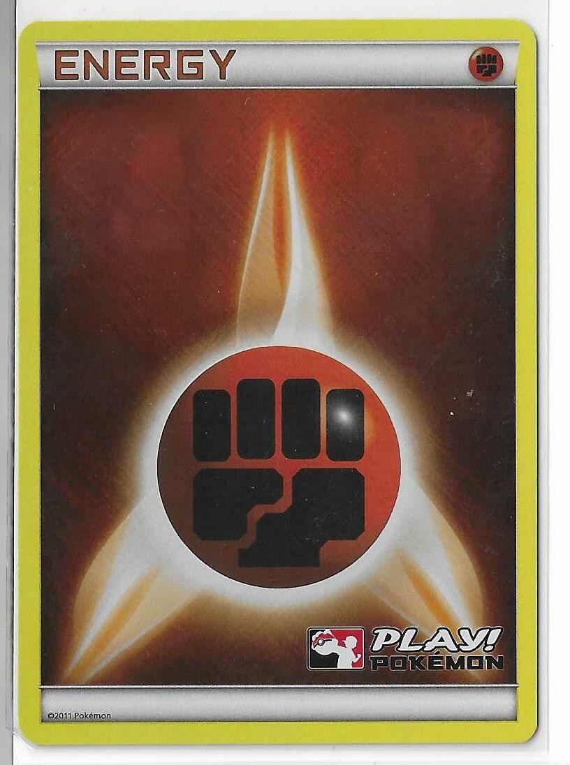 Fighting Energy 2011 Play! Pokemon Promo Crosshatch Holo TCG Card NM