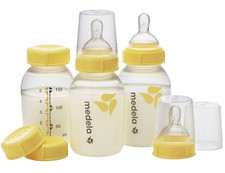 Lot of THREE Medela Breast Milk Bottle Sets of THREE Total of NINE Bottles