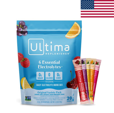 Ultima Replenisher Electrolyte Powder Variety Pack 20 Sticks Keto - Friendly