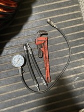 Snap On Tools Job Lot Stilsons & Pressure Gauge With Fittings