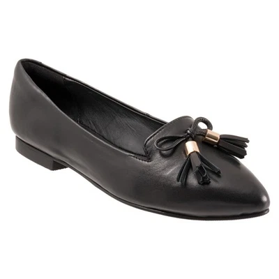 Trotters Hope loafer pour femmes en cuir noir - Photo 1/4