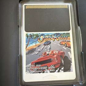 OUT RUN FOR PC ENGINE (TURBO-GRAFX 16)  WITH HUCARD, CASE, MANUAL, AND FOAM