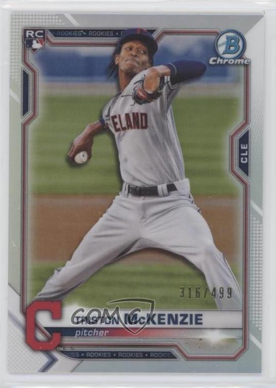 2021 Bowman Chrome Refractor 316/499 Triston McKenzie #6 Rookie RC 0l9t