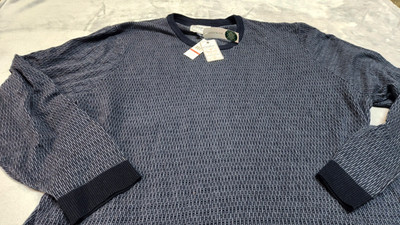 NWT Flag & Anthem Mens 3XL Navy Blue Valdez Mixed Stitch Crewneck Sweater