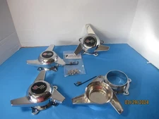 4 AMERICAN RACING TORQ THRUST II 3 BAR SWEEPT  SPINNERS CAPS  VN615  WHEELS BFLA