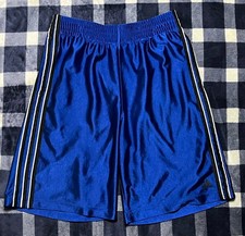 Vintage Y2K Adidas Dazzle Basketball Shorts Blue Shimmer Shiny Medium