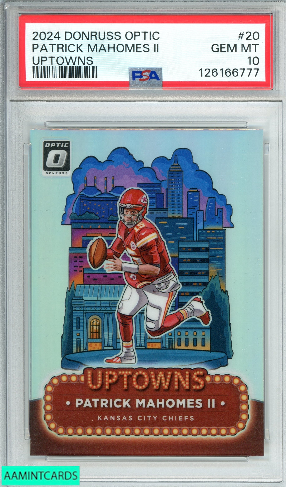 2024 PANINI DONRUSS OPTIC PATRICK MAHOMES II #20 UPTOWNS PSA 10 GEM MT