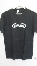 Evans drum heads T-shirt, Black, New, 100% Cotton, Medium Size, EVP29M, Tultex