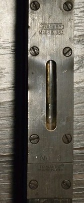 Vintage Collectable Tool Stanley No 3 Wood and Brass Level, Made in USA 24''