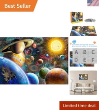 Calming 500-Piece Solar System Jigsaw Puzzle - Ideal Home Decor & Entertainment