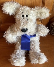 Vintage RUSS Berrie  Co CURLY Dog Plush Scruffy Shaggy Fur Hand puppet