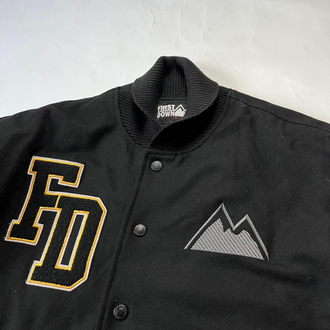 First Down Stadium Jacket Black L Patch Black - image 3