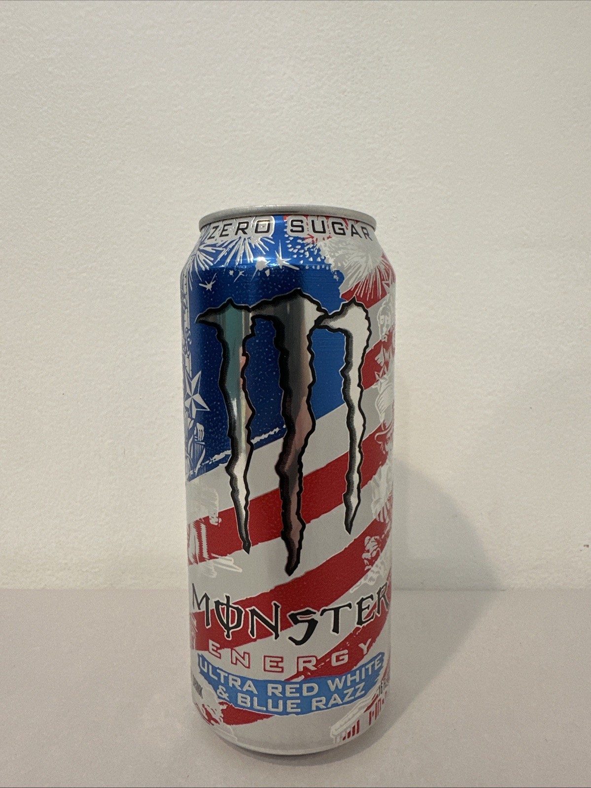 Monster Energy Ultra Zero Sugar Red White & Blue Razz 16 FL OZ 473ml New In Hand