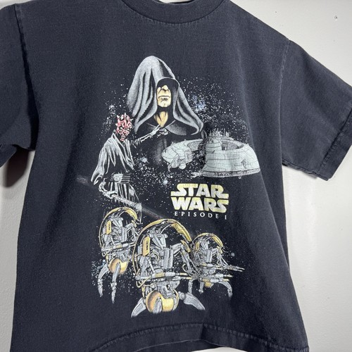 Vintage Star Wars Episode 1 Sith Darth Maul Droids Youth Black T-Shirt Med - Picture 2 of 12