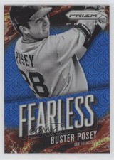 2014 Panini Prizm Fearless Blue Mojo Prizm 18/75 Buster Posey #2 0en