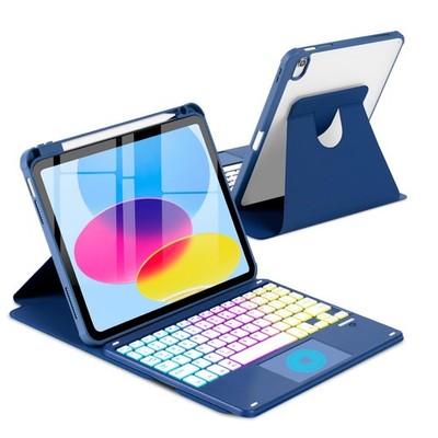 MePadKey Touchpad Keyboard Case for iPad A16 11th 10th Generation, 360 Rotati...