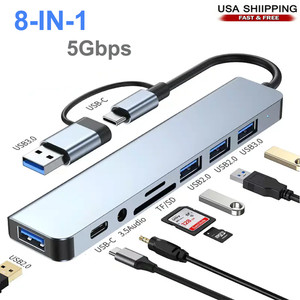 8 en 1 USB-C Type de hub C à USB 3.0 4K HDMI PD Adaptateur pour iPhone Macbook Pro/Air