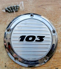 HARLEY 103 DERBY CLUTCH COVER 5 HOLE 07-17 Big Twin Chrome Genuine 60872-11