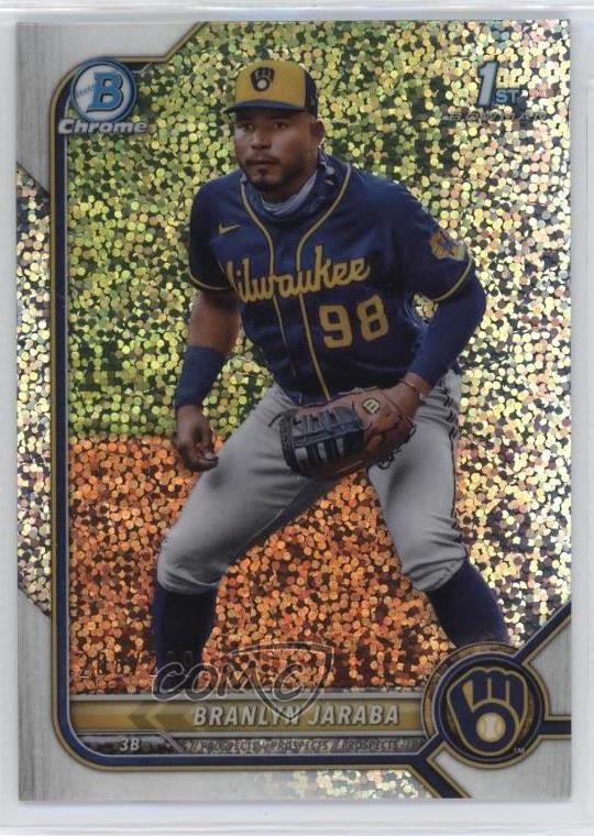 2022 Bowman Chrome Prospects Speckle Refractor /299 Branlyn Jaraba #BCP-15 09wc