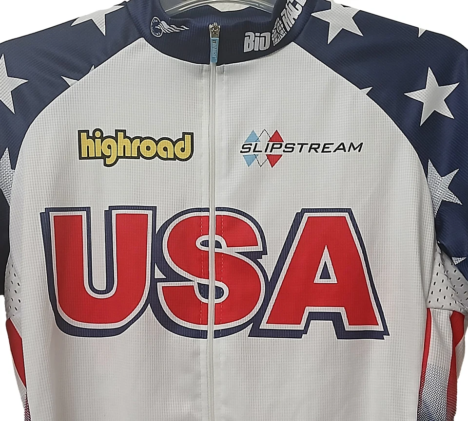 Camiseta de ciclismo BioRacer para hombre equipo mediano Highroad y Slipstream EE. UU. manga corta Foto 4 de 4