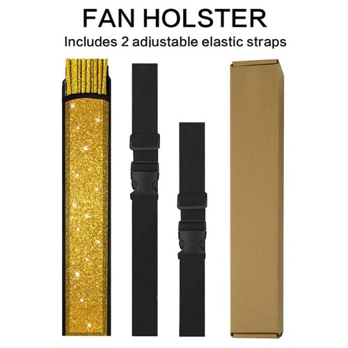 Folding Glitter Hand Fan Portable Lightweight for Parties Festivals and Events - Photo 10/44