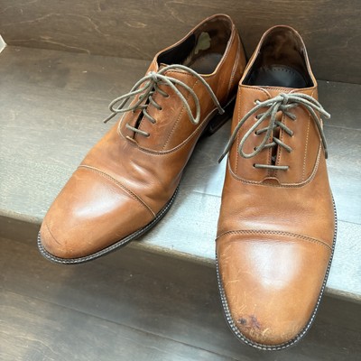 Cole Haan Shoes Mens Size 12M Brown Leather Oxford Dress Cap Toe Classic C13337